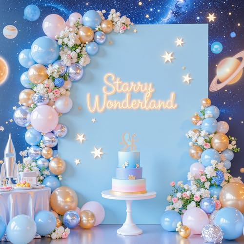Square Arch Backdrop Covers 6.6FT x 5.2FT Double Blue Wedding Arch Cover Stretchy Backdrop Square Arch Stand Cover Spandex for Birthday Party Baby Shower Ceremony Banquet Decoration - color: Double Blue