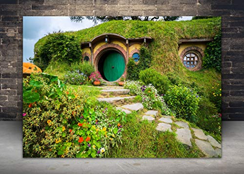 7X5FT Fantasy Rural Green Cabin Backdrop Birthday Party Banner Background Baby Shower Photography Seamless Vinyl Photo Studio Prop PGT546A - size: 7'X5'
