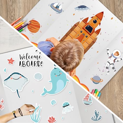 Chell 36" x 48" Large Trifold Poster Board, 4 Pack, White Corrugated Project Boards for Science Fair, School Projects, Event Displays and Business Presentations - color: White