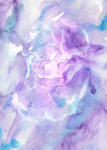 5X7ft Pink Purple Watercolor Painting Marble Texture Pattern Studio Backdrop LYHUI049