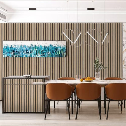 Brown Wood Slat Peel and Stick Wallpaper - 17.5"x100" Textured Faux Wood Self-Adhesive, Waterproof Removable Wall Panel for Bedroom, Kitchen, Office - Easy Install - color: Dark Brown, size: 17.5" x 100"