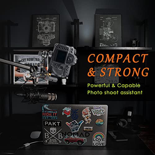 Camera Clamp Mount Tabletop C Clamp Mount Stand with Phone Holder, 360°Rotatable Mini Ball Head and 1/4" Screew Quick Release Clamp for GoPro/Brinno/DSLR/MILC/SLR Camera and Smartphone - style: T1-PLUS
