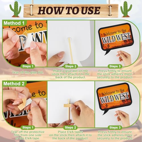 Western Photo Booth Props Wild West Party Decorations Western Decorations Texas Theme Props with Wanted Sign for Cowgirl Bachelorette Party Cowboy Birthday Party Supplies