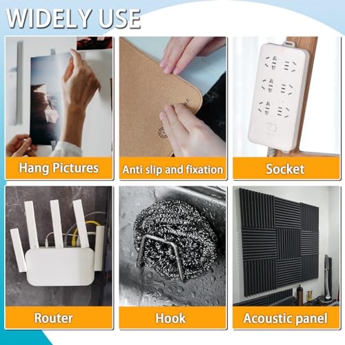 Birllaid Double Sided Tape for Walls, Picture Hanging Strips Removable Mounting Adhesive Tape for Hanging Picture Poster Decorations - style: Square and strips