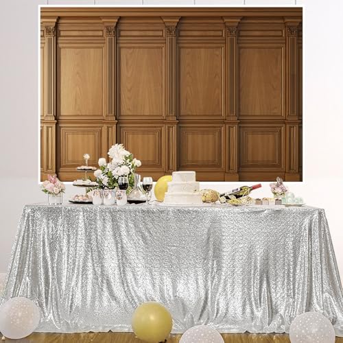 AOFOTO Vintage Room Inside Backdrop Classic French Frame Light Brown Walls Photo Background for Wedding Bridal Shower Party Banner Home Headboard Decor Wall Photo Studio Booth Props 5x3ft - color: light brown, size: 5x3ft