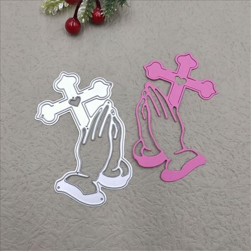 Scrapbooking Die-Cuts for Card Making, Christmas Metal Cutting Dies, Paper Craft Punch Template, Background Embossing Stencils, DIY Album Décor (Applause Cross-8.9x6.3cm) - color: Applause Cross-8.9x6.3cm