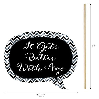 Big Dot of Happiness Wedding Anniversary - Photo Booth Props Kit 20 Count