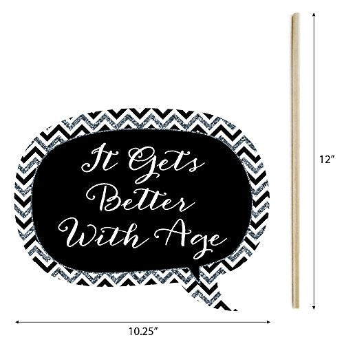 Big Dot of Happiness Wedding Anniversary - Photo Booth Props Kit 20 Count