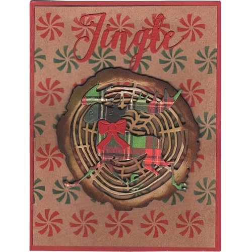 Lapoo Festivals Metal Cutting Die for Scrapbooking - Durable, Cut Stencils for DIY Scrapbook Photo Album Decorative Paper Card, Card Making Supplies, Embossing (Deer and The Tree 4.6 x 4.3 in) - style: Deer and the Tree 4.6 x 4.3 in