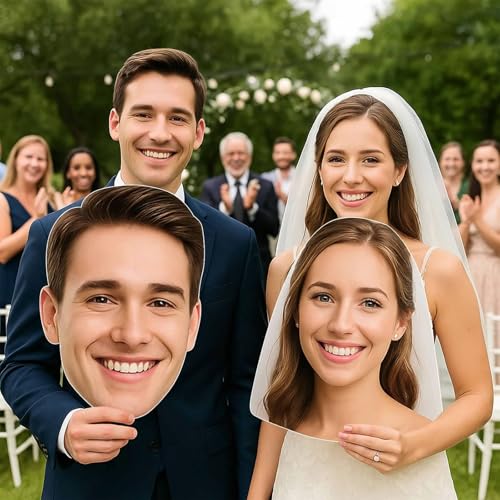 Big Head Cutout Personalized 20–48 Inch – Giant Face Cardboard Sign, Custom Photo Prop, Oversized Face Standee, Birthday Party Christmas Decorations