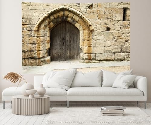 Stone Wall Backdrop Ancient Jerusalem Buildings Backdrops, 6x4ft, Old City Jerusalem Israel Cityscape Photography Background Party Supplies Room Decor Banner Photo Booth Props - size: 6x4
