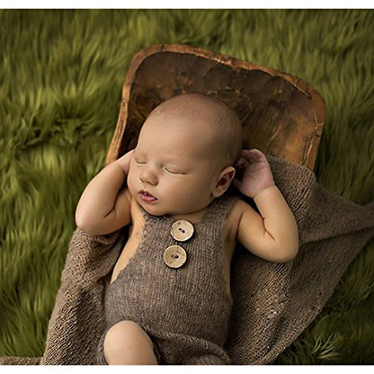 Zeroest Baby Photography Props Boy Girl Photo Shoot Outfits Newborn Crochet Infant Knitted Clothes Mohair Outfit - color: Brown