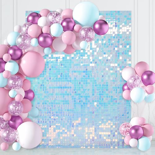 3ftx6ft Rainbow Shimmer Backdrop Sequin Wall Backdrop Panels Sparkly Photograph Backgrounds for Birthday Anniversary Wedding Engagement Decoration - color: Rainbow, size: 3ftx6ft