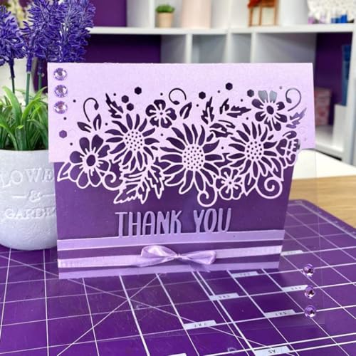 Scrapbooking Die-Cuts, Strips Frame Metal Cutting Dies for Card Making, Paper Craft Punch Template, Background Embossing Stencils, DIY Album Décor (Flower Lace-7.8x15.7cm) - color: Flower Lace-7.8x15.7cm