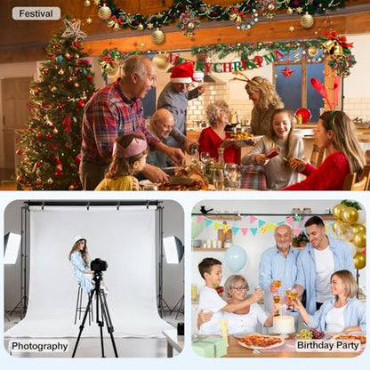EMART Backdrop Stand,10x10ft(WxH) Adjustable Photo Background Stand with Upgrade Rod,Heavy Duty Flat Base,Metal Pipe and Drape Frame for Wedding,Birthday Party,Event Decorations,Trade Displays - size: 10x10ft