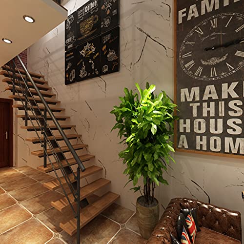 TOTIO 32x78inch Extra Wide Black White Marble Wallpaper Glossy Thicken Self-Adhesive Furniture Stickers Granite Look Wall Sticker Peel Stick Countertop Waterproof Contact Paper for Kitchen Bathroom - color: White, size: 32" x 78"