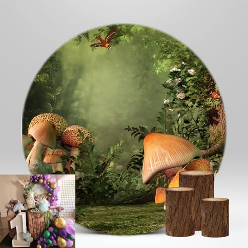 NIVIUS PHOTO Simulated Tree Stump Spandex Pillar Cover for Metal Cylinder Pedestal Stands - 3 Pieces - Covers Only, Stands are not Included (NO-235) - color: No-235