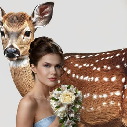 Spotted Deer Backdrop Background for Photography 5x7ft Photobooth Professional Photo Backdrop Curtains Video Photography Studio Photo Backgrounds Banner Booth Background Screen Parties - color: Spotted Deer