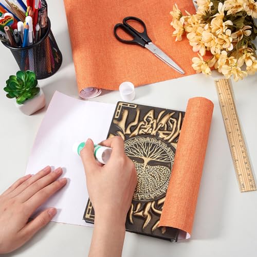 CRASPIRE 51 x 11.8 Book Cloth for Book Binding Fabric Surface Paper Backed A4-A8 Coral Color Bookcover Books Album Scrapbooking Archival DIY Covering Protector Bookcloth Bookbinding Supplies - color: Coral Red