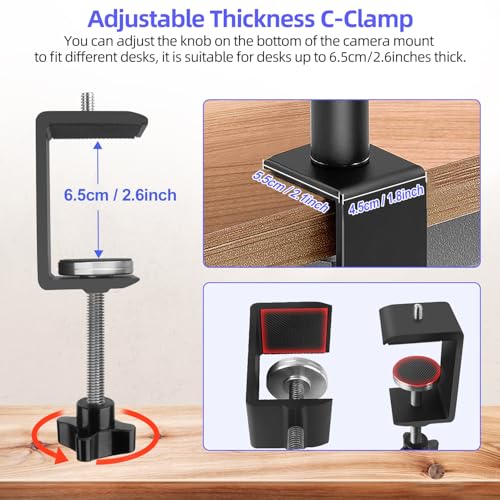 Small Backdrop Stand 3x3.3ft, Adjustable Photo Backdrop Stand Kit with 3 Clamps, Portable Background Stand Support for Parties Photoshoot, Table T-Shape Backdrop Banner Holder for Photography Paper