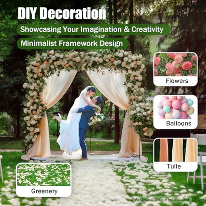 Background Stand Kit, 10 x 50 FT Professional Backdrop Stand, Adjustable Pipe and Drape Backdrop Stand Kit, Heavy Duty Background Support System for Wedding Party Event Photography