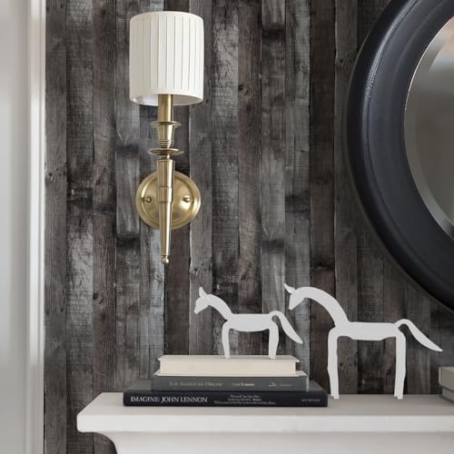 Peel and Stick Wood Wallpaper Grey/Black Vinyl 17.3"×200" Contact Paper Self Adhesive Thick Waterproof Self Adhesive for Cabinets liveroom - color: Grey/Black, size: 17.3" x 200"