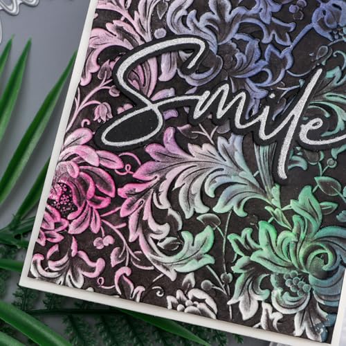 Briartw 3D Embossing Folder for Card Making Adding Textured Detail to Paper Crafting 6.3x4.5inch Clear Texture Plate Perfect for Heavyweight Cardstock (≥250gsm/92lb),Flowers Texture Template - color: Flowers