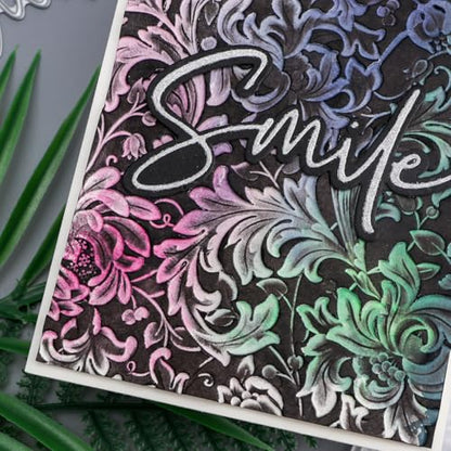 Briartw 3D Embossing Folder for Card Making Adding Textured Detail to Paper Crafting 6.3x4.5inch Clear Texture Plate Perfect for Heavyweight Cardstock (≥250gsm/92lb),Flowers Texture Template - color: Flowers