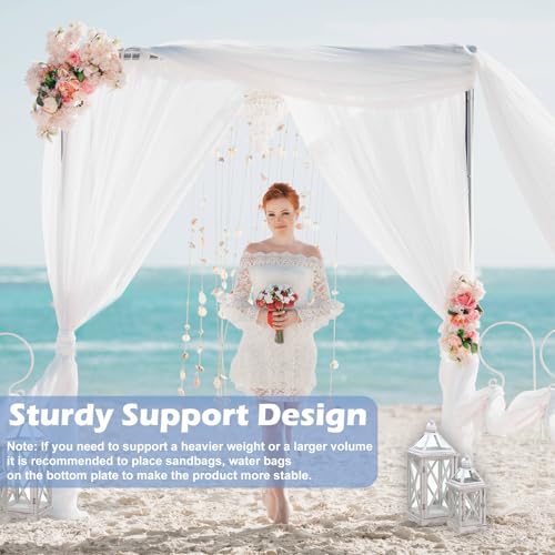 TOCRETOARE Heavy Duty Backdrop Stand, 8x10ft Pipe and Drape Backdrop Stand Kit with Adjustable Telescopic Poles Frame and Metal Base, Background Holder for Parties Wedding Birthday Photography - size: 8x10FT-without Upgrade Clip on