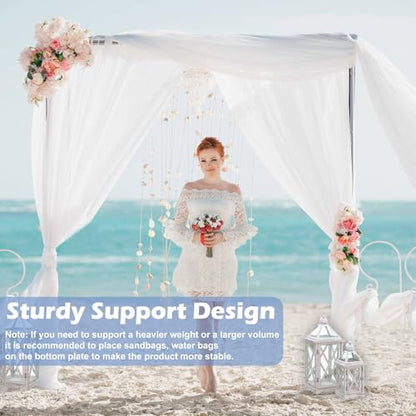 TOCRETOARE Heavy Duty Backdrop Stand, 8x10ft Pipe and Drape Backdrop Stand Kit with Adjustable Telescopic Poles Frame and Metal Base, Background Holder for Parties Wedding Birthday Photography - size: 8x10FT-without Upgrade Clip on