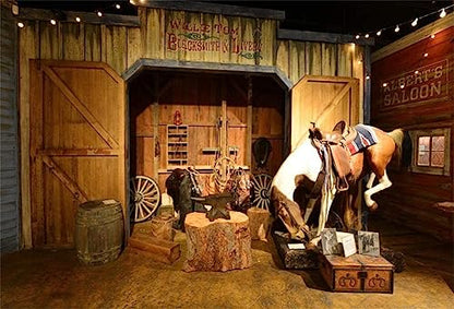 Yeele 9x6ft Wild West Backdrop for Photography Old Western Cowboy Saloon Saddle Background Party Decoration Banner Kids Man Children Boy Photo Booth Shoot Vinyl Studio Props Y2BK08841
