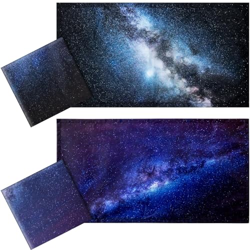 Tujoe 2 Pcs Fluorescent Light Covers for Ceiling Lights 4' x 2' Fluorescent Light Filters Classroom Magnetic Cubicle Covers for Ceiling Office, School, Home Teacher Essential(Galaxy) - style: Galaxy