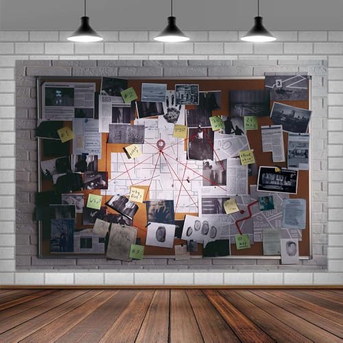 4X4ft Crime Scene Decorations Photo Backdrop Murder Mystery Party Photography Background, Detective Spy Halloween Theme Party Supplies Backdrops Photo Booth Prop Wall Decor Tablecloth - size: 4X4FT