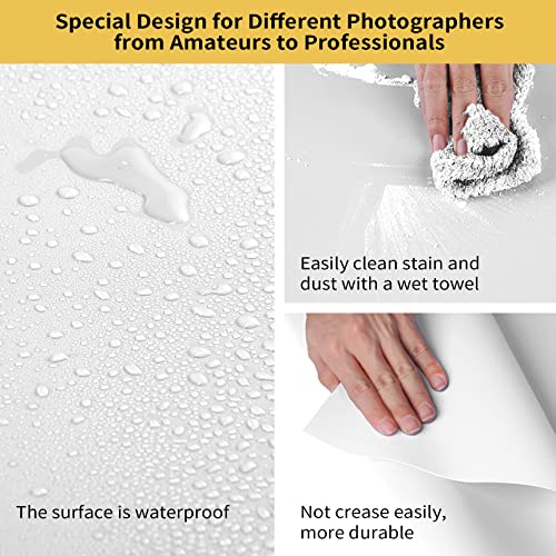 Meking 47.25X78.74 Inch PVC Backdrop Matte&Smooth PVC Background White Background Backdrop Paper for Product Video Photography Photo Studio - color: 47.25x78.74in White
