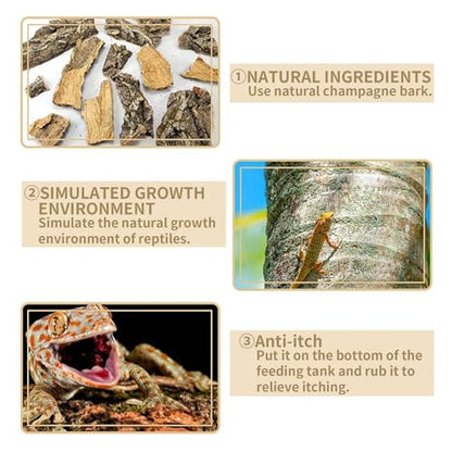 Hamiledyi 2PCS Cork Terrarium Background 15.7x11.8in Natural Cork Large Bark Backdrop Reptile Climbing Mat Habitat Decor for Spider Lizard Chamelon Turtle Beared Dragon - size: 2PCS-15.7x11.8in