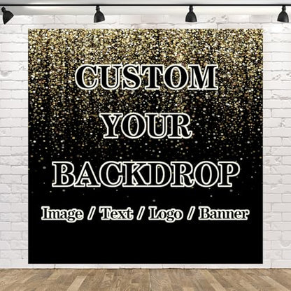 BELECO 5x3ft Fabric Custom Backdrop Customized Backdrop with Picture Logo Text Customize Your Design Personalized Background Banner Party Decor Living Room Tapestry Office Home Art Wall Hanging Decor - size: 3x5FT