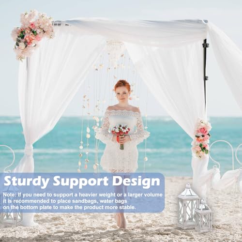 TOCRETOARE Heavy Duty Backdrop Stand, 8x10ft Pipe and Drape Backdrop Stand Kit with Upgrade Clip on Telescopic Poles Frame and Metal Base, Background Holder for Parties Wedding Birthday Photography - size: 8x10FT-with Upgrade Clip on