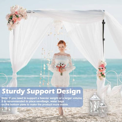 TOCRETOARE Heavy Duty Backdrop Stand, 8x10ft Pipe and Drape Backdrop Stand Kit with Upgrade Clip on Telescopic Poles Frame and Metal Base, Background Holder for Parties Wedding Birthday Photography - size: 8x10FT-with Upgrade Clip on