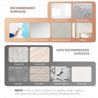 10-Sheet Backsplash Peel and Stick Tile Faux Marble 12"x12" White Blue Long Hexagon Self-Adhesive Glossy Heat Resistant Waterproof 3D Wall Panel Stick on Backsplash Kitchen Bathroom RV Fireplace - size: 12''x12''