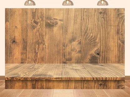 4x4ft Fabric Dark Walnut Wood Panel Backdrop Rustic Table Surface Background for Farmhouse Product Displays Party Decorations Banner Photo Booth Props Tapestry - size: 4x4ft