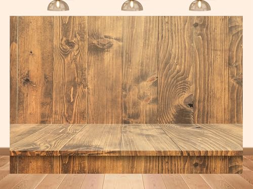 6x6ft Fabric Dark Walnut Wood Panel Backdrop Rustic Table Surface Background for Farmhouse Product Displays Party Decorations Banner Photo Booth Props Tapestry - size: 6x6ft