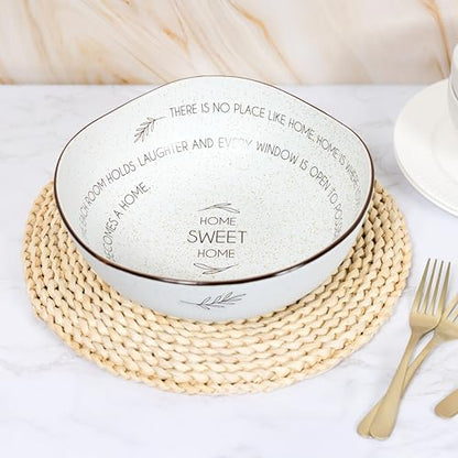 Pavilion Gift Company - Home Sweet Home - 10.5" Serving Bowl Sharing Memories Love Family Friends Thanksgiving Holidays Kitchenware Decor