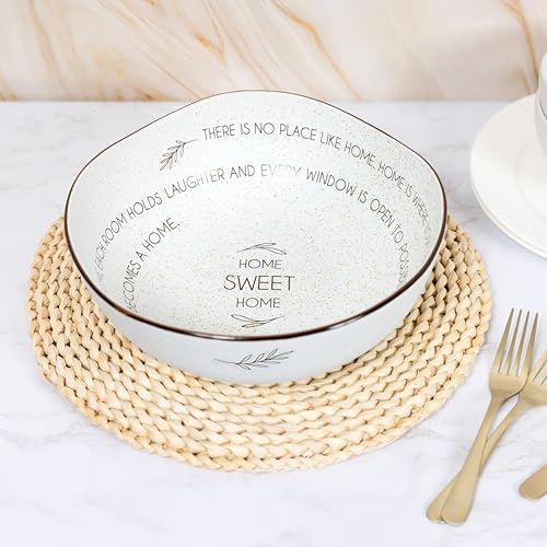 Pavilion Gift Company - Home Sweet Home - 10.5" Serving Bowl Sharing Memories Love Family Friends Thanksgiving Holidays Kitchenware Decor