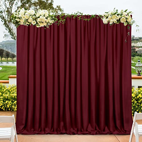 MoKoHouse 10ft x 8ft Burgundy Backdrop for Parties Burgundy Backdrop Drape for Birthday Wedding 2 Panels 5ft x 8ft - color: Burgundy, size: 5ft x 8ft 2 Panels