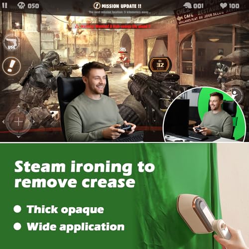 Portable Green Screen Chair, 57 in Collapsible Greenscreen Backdrop with Stand Double Sided Green Background, Chroma Key Backdrop for Zoom/Streaming, Gaming & Meetings - size: 57in