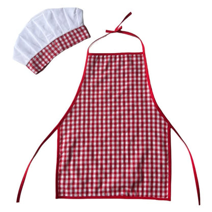 Baby Chef Outfit Apron And Chef Hat Set, Baby Photoshoot Props Boy Newborn Photography Costume Infant Bakery Outfits - color: Red Unisex