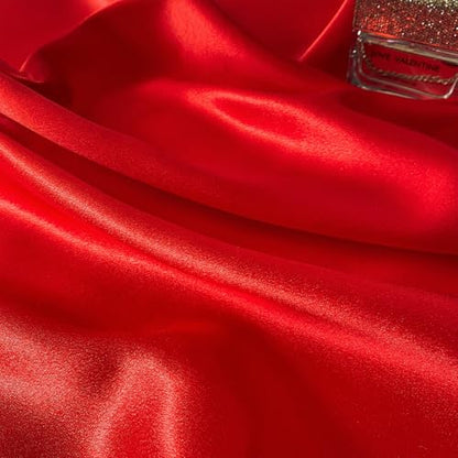 RUDONG M Satin Photography Backdrop 3.3x2.5ft - Wrinkle-Free Silky Fabric Background for Jewelry/Cosmetics/Flat Lay/Studio, Red Backdrop Cloth (100x75cm) - color: Red