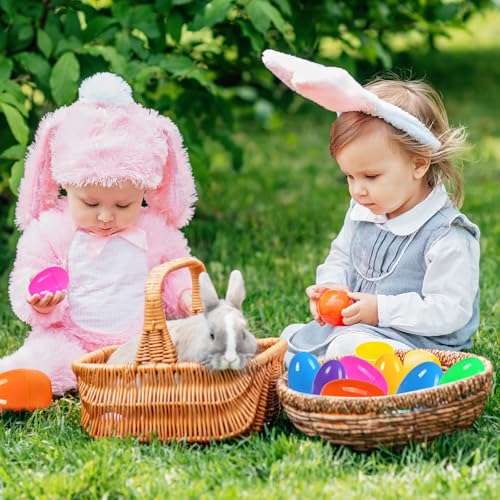 30Pcs Fillable Easter Eggs, 2.36'' Plastic Bright Easter Eggs Empty Bulk Assortment, Perfect for Easter Egg Hunt/Surprise Egg
