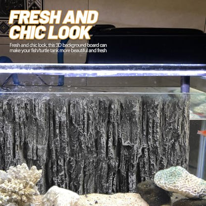 FOMIYES Reptile Tank Background 3D Stalactite Decorative Panel 17.7X11.8X1.6 Inch Pu Foam Aquarium Backdrop for Fish Turtle Habitat Vertical Rock Design