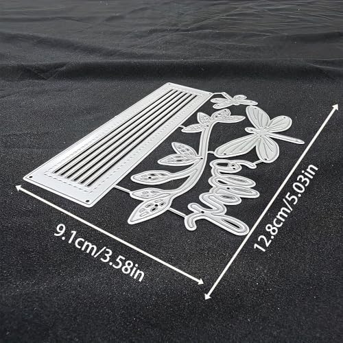 Lapoo 3D Backgrounds Metal Cutting Die for Scrapbooking, New Cutting Dies DIY Album Card Making Decor Paper Craft Metal Die Cuts Party Wedding Decorations (Dragonfly 5 x 3.6 in) - color: Dragonfly 5 x 3.6 in